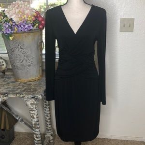 Calvin Klein Black Knit Fitted Sheath Dress